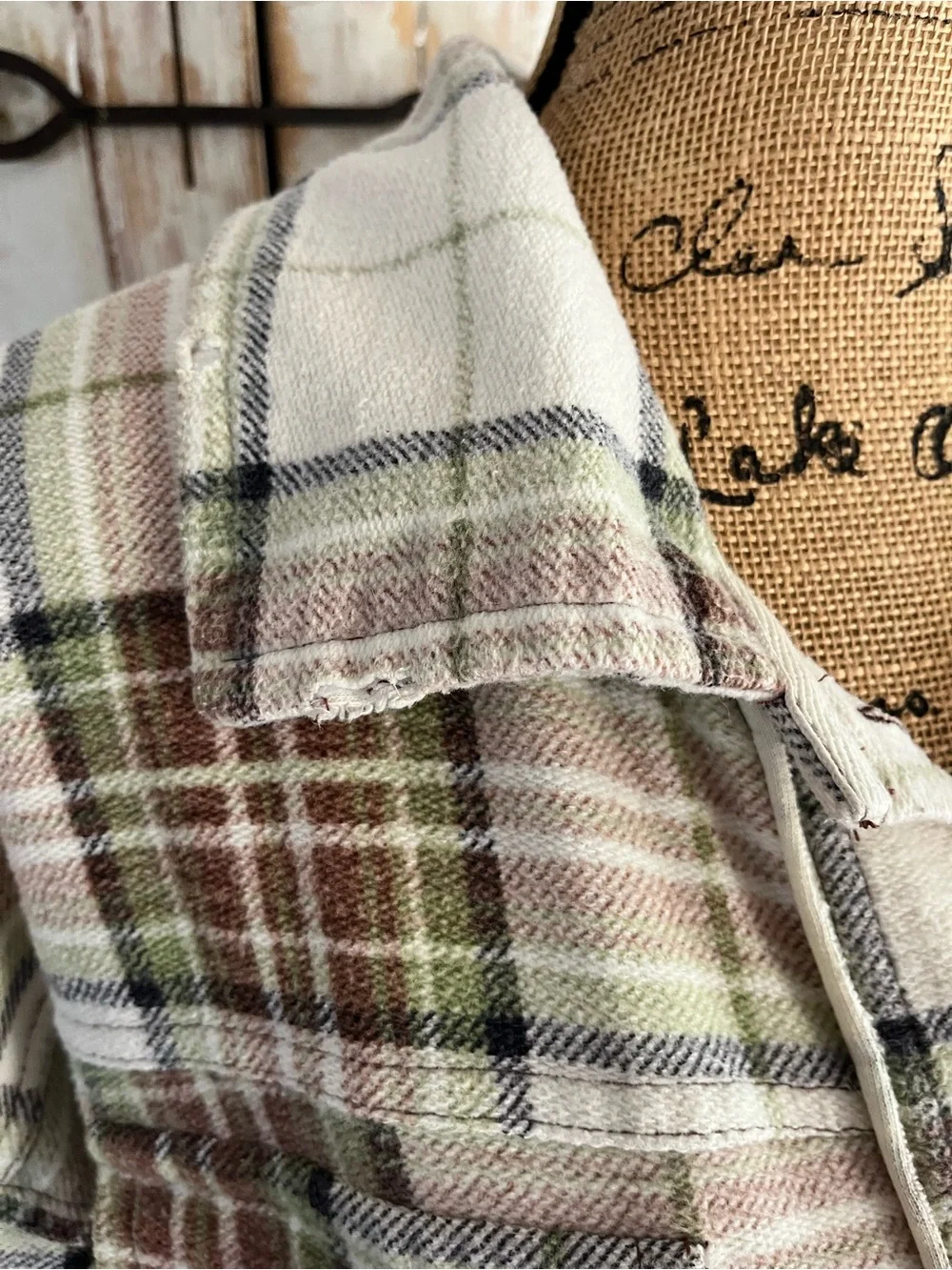 Free People We the Free long plaid Ruby jacket in pistachio combo - Picture 7 of 10